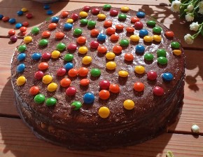 pastel de chocolate lunetas